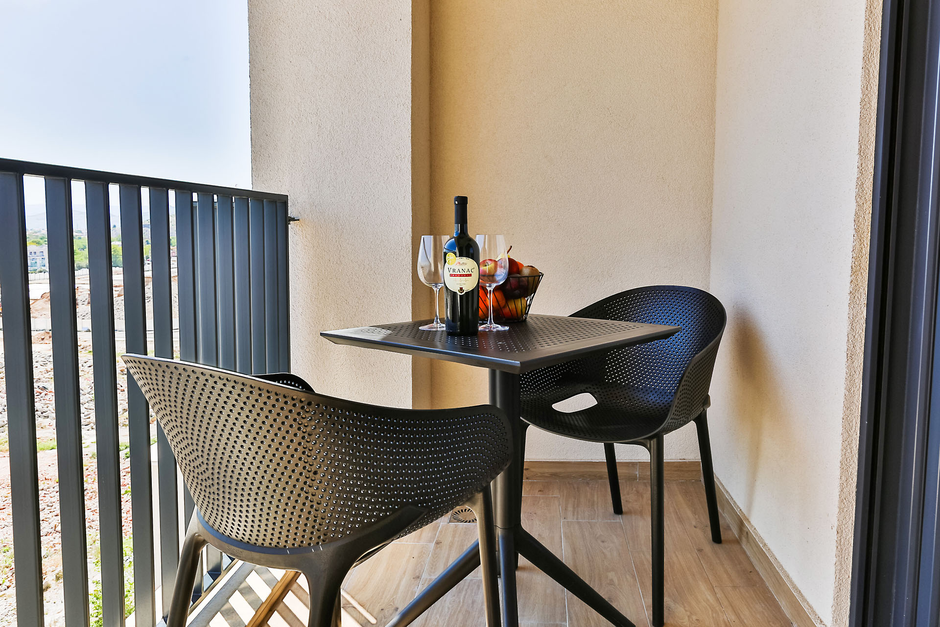 gray table lamp on brown sideboard